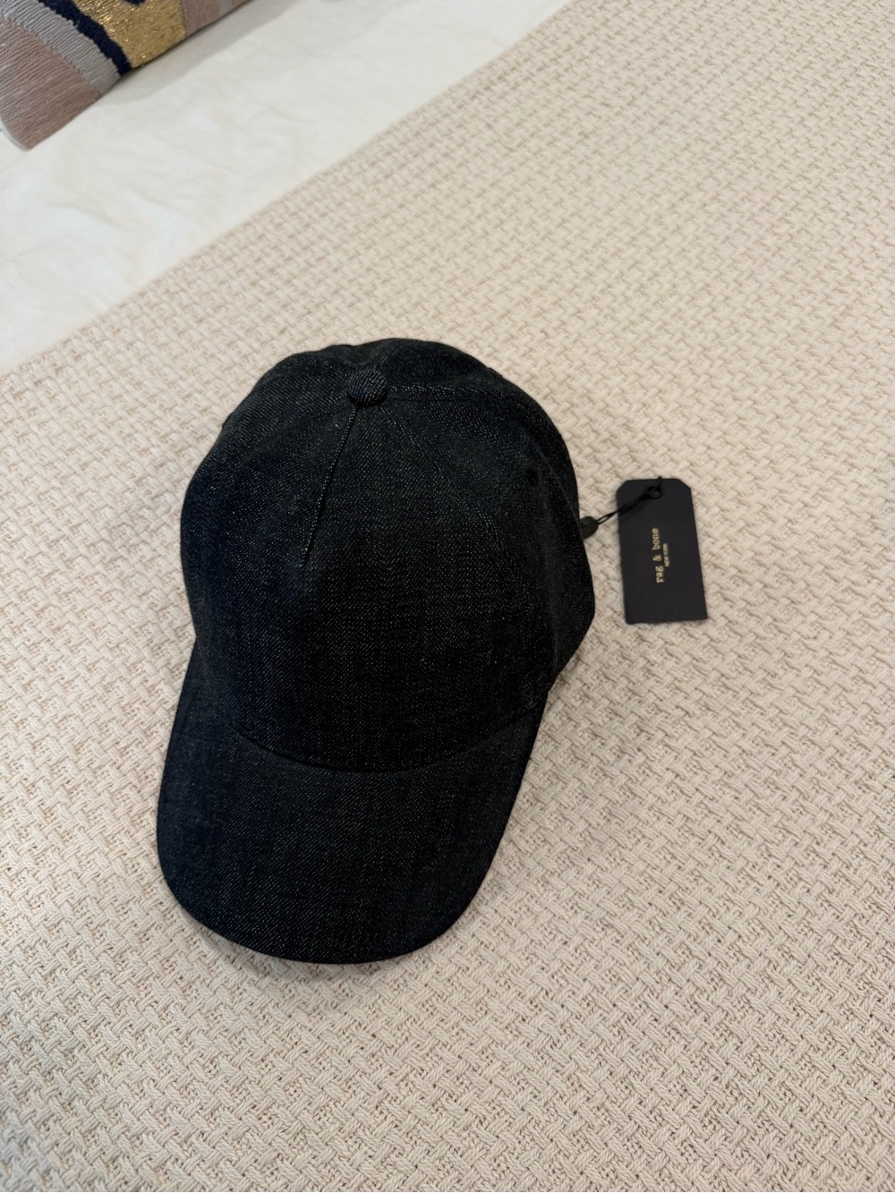 rag & bone Black Denim Baseball Cap